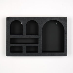 Čierna poschodová polica 35 cm Cry – Kalune Design