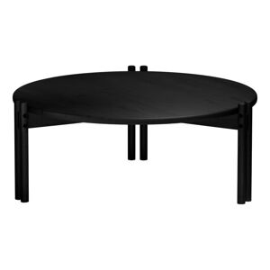 Čierny okrúhly konferenčný stolík z borovicového dreva ø 80 cm Sticks – Karup Design