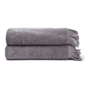 Súprava 2 sivých uterákov zo 100% bavlny Bonami Selection, 50 × 90 cm