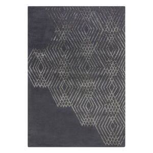 Tmavosivý vlnený koberec Flair Rugs Diamonds, 160 x 230 cm
